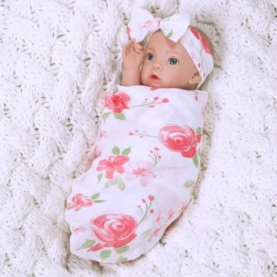 Paradise Galleries Newborn Baby Doll 16 Inch Reborn Preemie, Swaddlers: Rose Petal, Safety Tested For 3+, 4-Piece Set 3 Paradise Galleries Newborn Baby Doll 16 Inch Reborn Preemie, Swaddlers: Rose Petal, Safety Tested For 3+, 4-Piece Set
