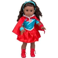 Dress Along Dolly Superwoman Outfit For American Girl Doll