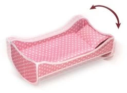 Badger Basket 3-in-1 Trolley Doll Carrier With Rocking Bed And Bedding - Pink/Polka Dot -Toy Doll World GUEST 793f52a0 edef 42a0 8ddd b2a248c0d927