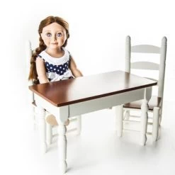 The Queen's Treasures 18 In Doll Fully Wooden Kitchen Table And Two Chairs -Toy Doll World GUEST 7cee99f7 1452 4537 83dd c206981d3a3e