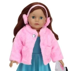 Sophia’s Pink Faux Fur Coat And Earmuff Headband Set For 18" Dolls -Toy Doll World GUEST 7ddb6189 de1f 4178 841f e7c18b2ed2e3