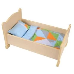 Kaplan Early Learning Wooden Doll Bed With Bedding -Toy Doll World GUEST 8045e41c 0147 4250 8d13 bfebcfd89b35