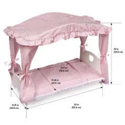 Badger Basket Doll Canopy Bed -Toy Doll World GUEST 81e4620a 7f5d 4036 a7e6 d60d1850b11a
