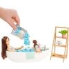Barbie Doll & Bathtub Playset - Confetti Soap & Accessories - Brunette