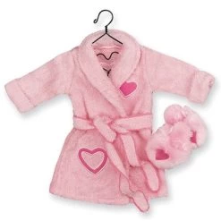 Sophia’s Terrycloth Robe & Slippers For 18” Dolls, Pink