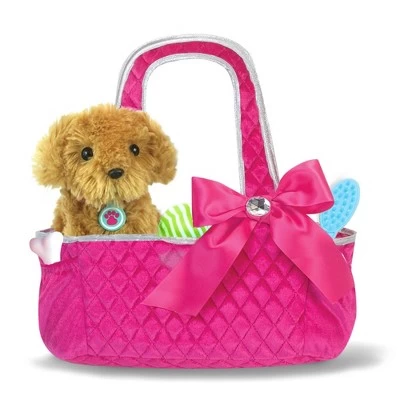 Sophia’s Quilted Tote Bag Doll Carrier With Pockets, Hot Pink