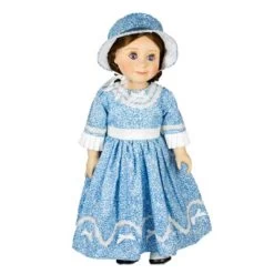 The Queen's Treasures 18 Inch Doll 1800's Style Blue Dress Gown And Hat -Toy Doll World GUEST 8d54cb5e 8df0 4f27 8213 870855ca2bea