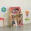 ShpilMaster Wooden Doll House With Toys And Furniture Accessories With LED Light For Ages 3+