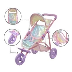 Olivia's Little World Baby Doll Jogging Stroller Buggy Iridescent Color OL-00016 -Toy Doll World GUEST 94533775 e64b 4c28 8b0d 4b30f8a21528