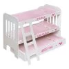Badger Basket Trundle Doll Bunk Bed With Ladder And Free Personalization Kit - White/Pink