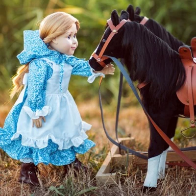 The Queen's Treasures 18 Inch Doll Clothes 4 Piece Blue Calico Dress 8 The Queen's Treasures 18 Inch Doll Clothes 4 Piece Blue Calico Dress - Image 6