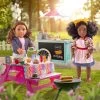 Our Generation Picnic Table Set With Play Food Accessories For 18" Dolls - Pink -Toy Doll World GUEST 9db4c207 a80f 46df b637 62257efe8cb0