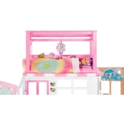 Barbie Dollhouse With Doll, 2 Levels & 4 Play Areas, Fully Furnished, -Toy Doll World GUEST 9fd4d551 ba1a 4c32 b410 d07c8c5e49fd