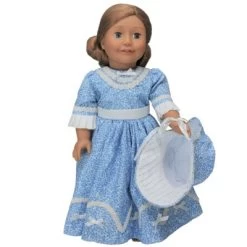 The Queen's Treasures 18 Inch Doll 1800's Style Blue Dress Gown And Hat -Toy Doll World GUEST a1ba7460 09fa 4f8d b6de dd59dbaf8e1a