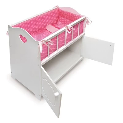 Badger Basket Storage Doll Crib With Bedding And Free Personalization Kit - White 7 Badger Basket Storage Doll Crib With Bedding And Free Personalization Kit - White - Image 5
