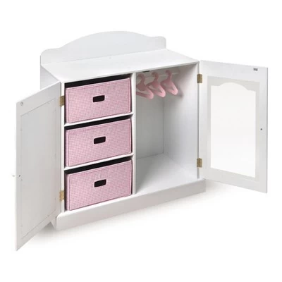 Badger Basket Mirrored Doll Armoire With Baskets 7 Badger Basket Mirrored Doll Armoire With Baskets - Image 5