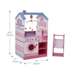 Olivia's Little World Childrens Wooden Doll Changing Station Dollhouse TD-11460W -Toy Doll World GUEST a458c422 f233 4802 8670 19237a82124a