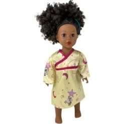 Size 6 Matching Girl And Doll Satin Falling Star Print Nightgowns -Toy Doll World GUEST b03faa2a 52dd 4e5a b36a 1e804680717b