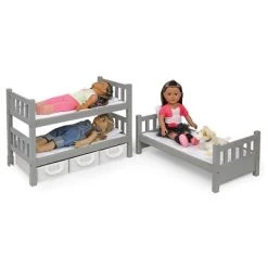 Badger Basket 1-2-3 Convertible Doll Bunk Bed With Baskets And Free Personalization Kit - Executive Gray -Toy Doll World GUEST b0a6b5e0 1266 4ee4 be2f 695e64aaf50b