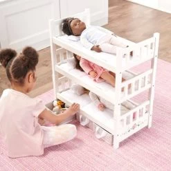 Badger Basket 1-2-3 Convertible Doll Bunk Bed With Bedding And Baskets - White Rose -Toy Doll World GUEST bac6cf69 0a34 490c 92e7 6723af21d91f