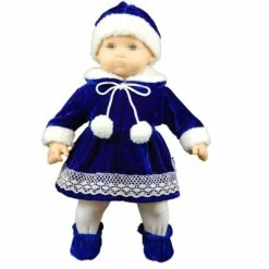 The Queen's Treasures 15 In Doll Clothes Blue Velvet Complete Dress Outfit -Toy Doll World GUEST bbec7d4a 97fc 46b9 8757 3bf6d290f3a3