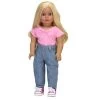 Sophia’s High Rise Loose Fit Jeans For 18" Dolls, Blue