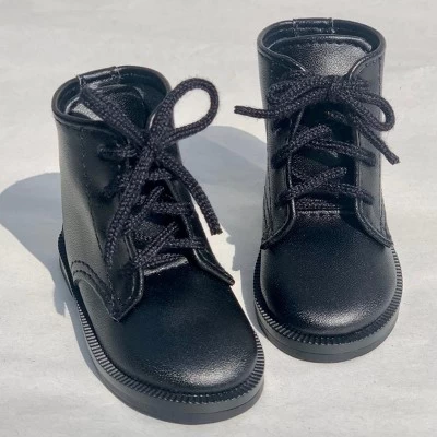A Girl For All Time: Black Lace Up Boots For 16 Inch British Dolls 3 A Girl For All Time: Black Lace Up Boots For 16 Inch British Dolls