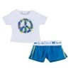 Sophia’s Peace Sign Tee Shirt & Sports Shorts For 18” Dolls, White/Blue -Toy Doll World GUEST c034fb9e 586b 4cbe 912b b5e4f6cee42a