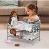 Scrollwork Metal Doll Bunk Bed With Ladder And Bedding - Silver/Pink/Stars -Toy Doll World GUEST c64a6041 86c1 4797 840d 8fcf506e015c