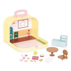 Li'l Woodzeez Toy Furniture Set In Carry Case 20pc - Travel Suitcase Pastry Shop Playset -Toy Doll World GUEST c776c216 feba 4567 bd4e 2c58f34fa3eb