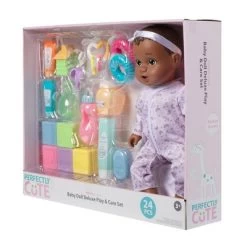 Perfectly Cute 24pc Baby Doll Deluxe Play And Care Set - Dark Brown Hair -Toy Doll World GUEST cae55c02 dca6 4d7d 83df 9a136a4d1946