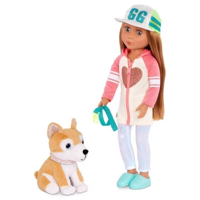 Glitter Girls Tavi With Dog Plush Nougat 14" Doll & Pet Set 4 Glitter Girls Tavi With Dog Plush Nougat 14" Doll & Pet Set - Image 2