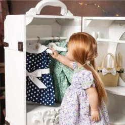The Queen's Treasures 18 Inch Doll Furniture,Clothes Storage Trunk Case -Toy Doll World GUEST d3aaf83e 9f31 4331 8126 156b1a399f8b