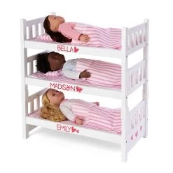 Badger Basket 1-2-3 Convertible Doll Bunk Bed With Bedding - Pink/Stripe -Toy Doll World GUEST d3b21b48 37d6 4f20 9e12 6cb3f9fe6fd0