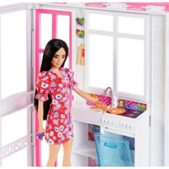 Barbie Dollhouse With Doll, 2 Levels & 4 Play Areas, Fully Furnished, -Toy Doll World GUEST d7781cff a83c 4c5a 84c5 337b3a89a333