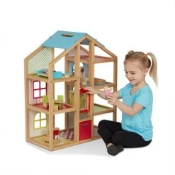 Melissa & Doug Hi-Rise Wooden Dollhouse With Furniture, Garage And Working Elevator -Toy Doll World GUEST d8dcc1a6 3173 4040 a1e2 ec7b93e69389