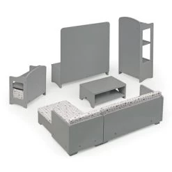 Media Room Furniture Set For 18" Dolls - Gray/White -Toy Doll World GUEST da058b17 0001 4b6c a033 3edabbe9ec7a