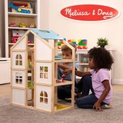 Melissa & Doug Hi-Rise Wooden Dollhouse With Furniture, Garage And Working Elevator -Toy Doll World GUEST db599fb6 76ac 4af8 b5d9 318c79c31cc6