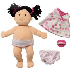 Manhattan Toy Baby Stella Black Hair Soft First Baby Doll, 15-Inch -Toy Doll World GUEST dde7ff2f f2b4 435a a168 c13b132e7f2a