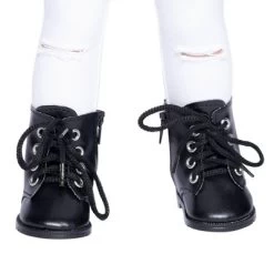 I'M A GIRLY Black Rock Rebel Boots - Fits I'M A GIRLY 18" Fashion Doll