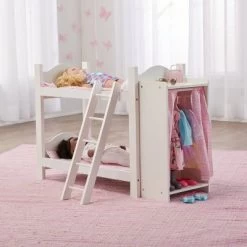 Badger Basket Doll Bunk Beds With Ladder And Storage Armoire -Toy Doll World GUEST dfe8ca5b c9ab 4b24 ba77 7902922bc188
