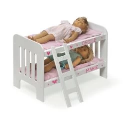 Badger Basket Doll Bunk Bed With Bedding, Ladder, And Free Personalization Kit - White/Pink/Gingham -Toy Doll World GUEST e02d04b8 6b6c 4a99 8030 9713cd9e9996