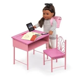 Badger Basket Back-to-School Doll Desk And Chair With Accessories -Toy Doll World GUEST e2e278c3 fcf2 4e5b 8b6c ad95ec4d2152