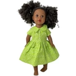 Doll Clothes Superstore Matching Designer Long Lime Dress For Girl And Dolls Size 4 -Toy Doll World GUEST e371c3c0 c4b9 4f94 a649 ccf36064d640