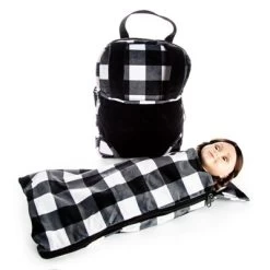 The Queen;'sTreasures 18" Doll Carrier And Sleeping Bag, Black & White -Toy Doll World GUEST ea004025 92f6 43de 9b92 558aa729427a