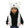Sophia’s Polar Bear Faux Fur Hat For 18” Dolls, White