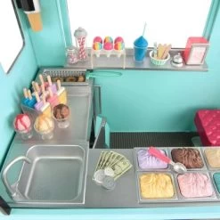 Our Generation Sweet Stop Ice Cream Truck With Electronics For 18" Dolls - Light Blue -Toy Doll World GUEST ee1114f0 b24f 4280 8e13 3f2d2bbf621d