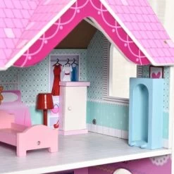 Qaba Kids Wooden Multi-Level Dream House Villa Kit With Furniture And Accessories -Toy Doll World GUEST f0af450a 0470 4b5b 8e64 36981721853d