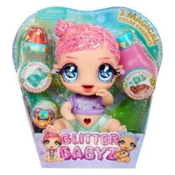 Glitter Babyz Marina Finley With 3 Magical Color Changes Baby Doll - Pink Glitter Hair -Toy Doll World GUEST f505eb67 97c6 48c5 bf73 de20b89c854f