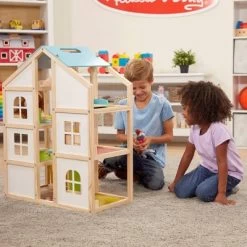 Melissa & Doug Hi-Rise Wooden Dollhouse With Furniture, Garage And Working Elevator -Toy Doll World GUEST fc7e88d1 de02 4f7d b868 5019e6c1a40c